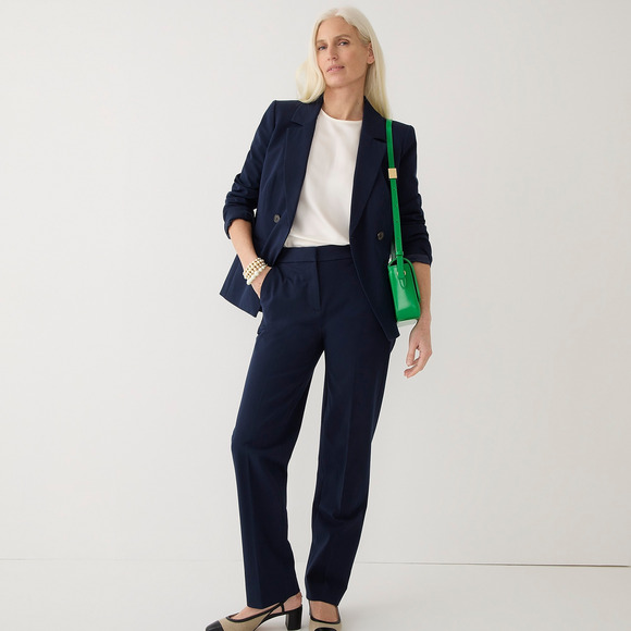 J.Crew Kate straight-leg pant in bi-stretch cotton blend 2 - Picture 1 of 4